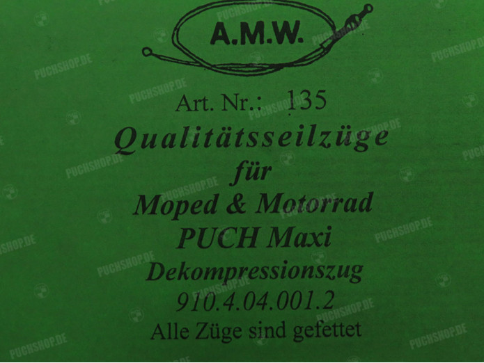 Bowdenzug Puch Maxi Dekompressionszug kurz A.M.W. 